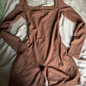 Ribbed Long Sleeve Jumpsuit/Romper